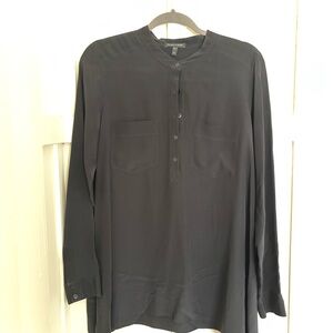 Eileen Fisher Black Button Down Shirt